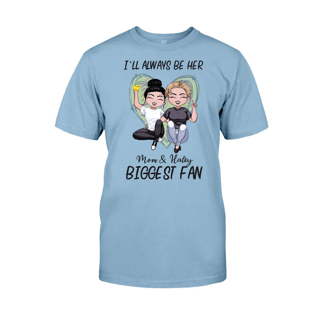 Sois toujours la plus grande fan - T-shirt et sweat à capuche de softball personnalisés pour la fête des mères