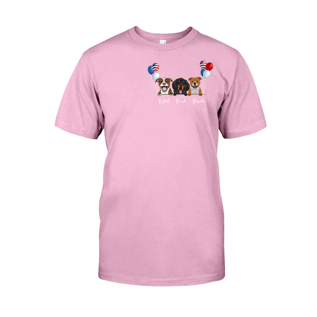 La vie est plus belle avec des chiens - T-shirt et sweat à capuche personnalisés pour la fête de l'Indépendance