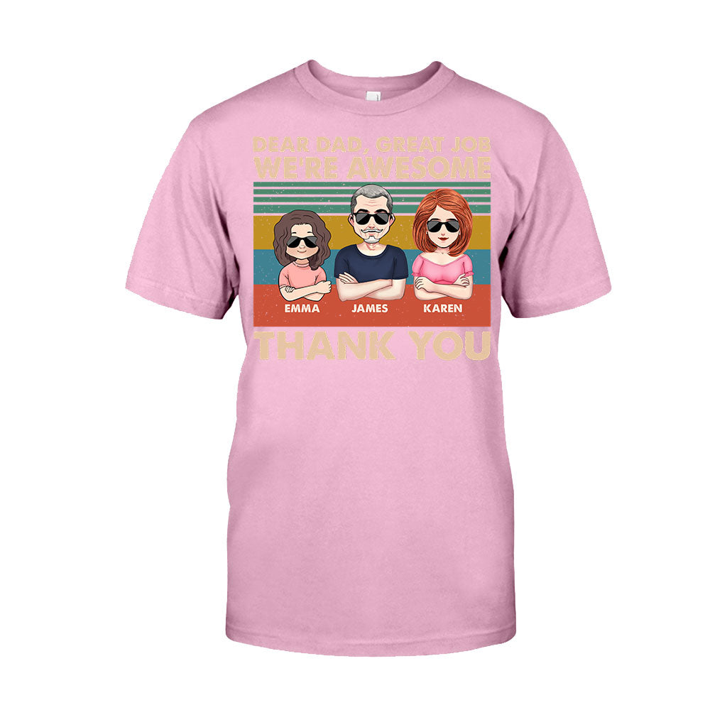 Cher papa, super boulot ! On est géniaux ! Merci ! - Cadeau pour papa, grand-père - T-shirt et sweat à capuche personnalisés