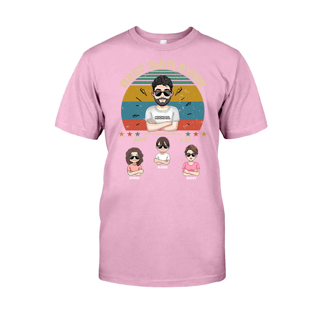 Meilleur papa du monde - Cadeau pour papa, maman, grand-père, grand-mère - T-shirt et sweat à capuche personnalisés