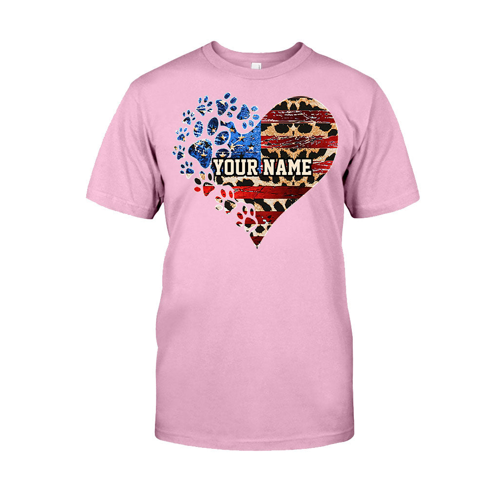 T-shirt et sweat à capuche personnalisés pour chien « Maman Chat de Juillet » - Fête de l'Indépendance