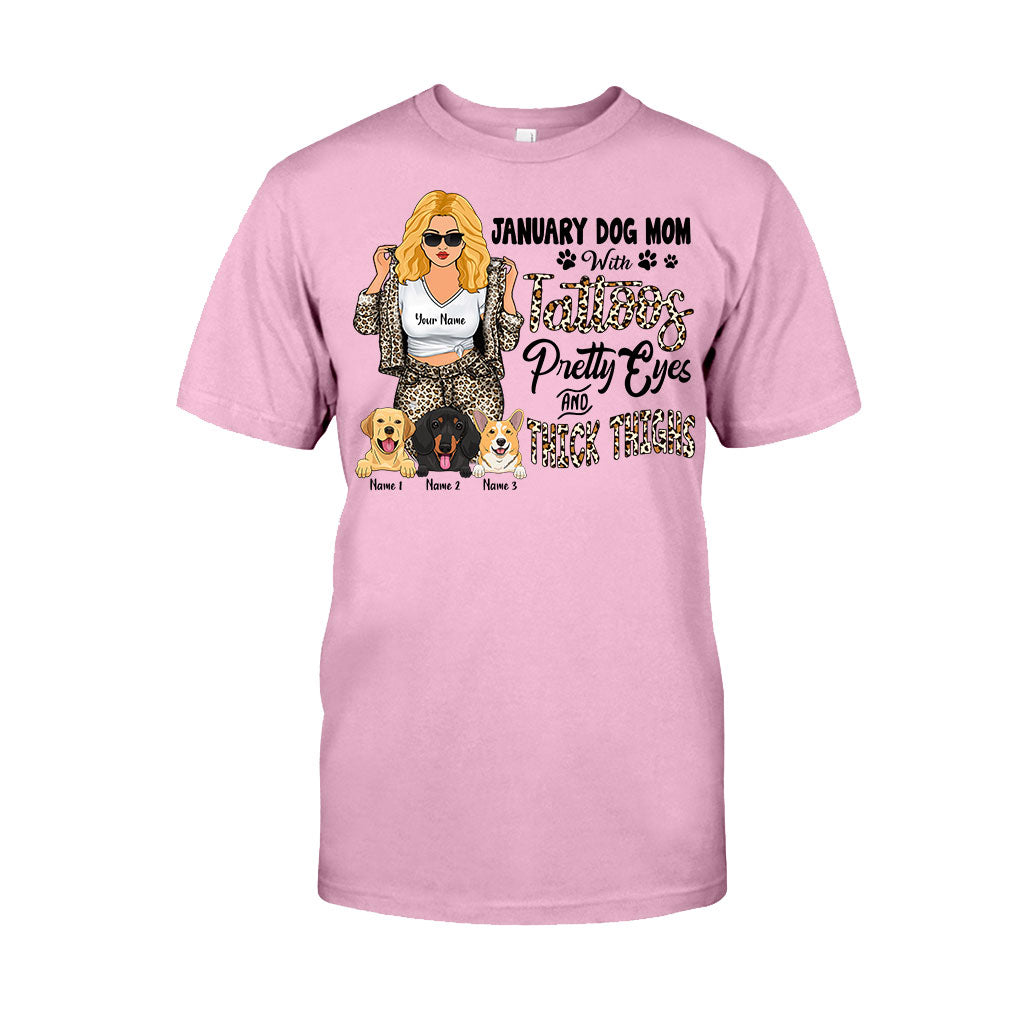 Maman chienne tatouée aux jolis yeux et aux cuisses bien charnues - T-shirt et sweat à capuche personnalisés pour la fête des mères