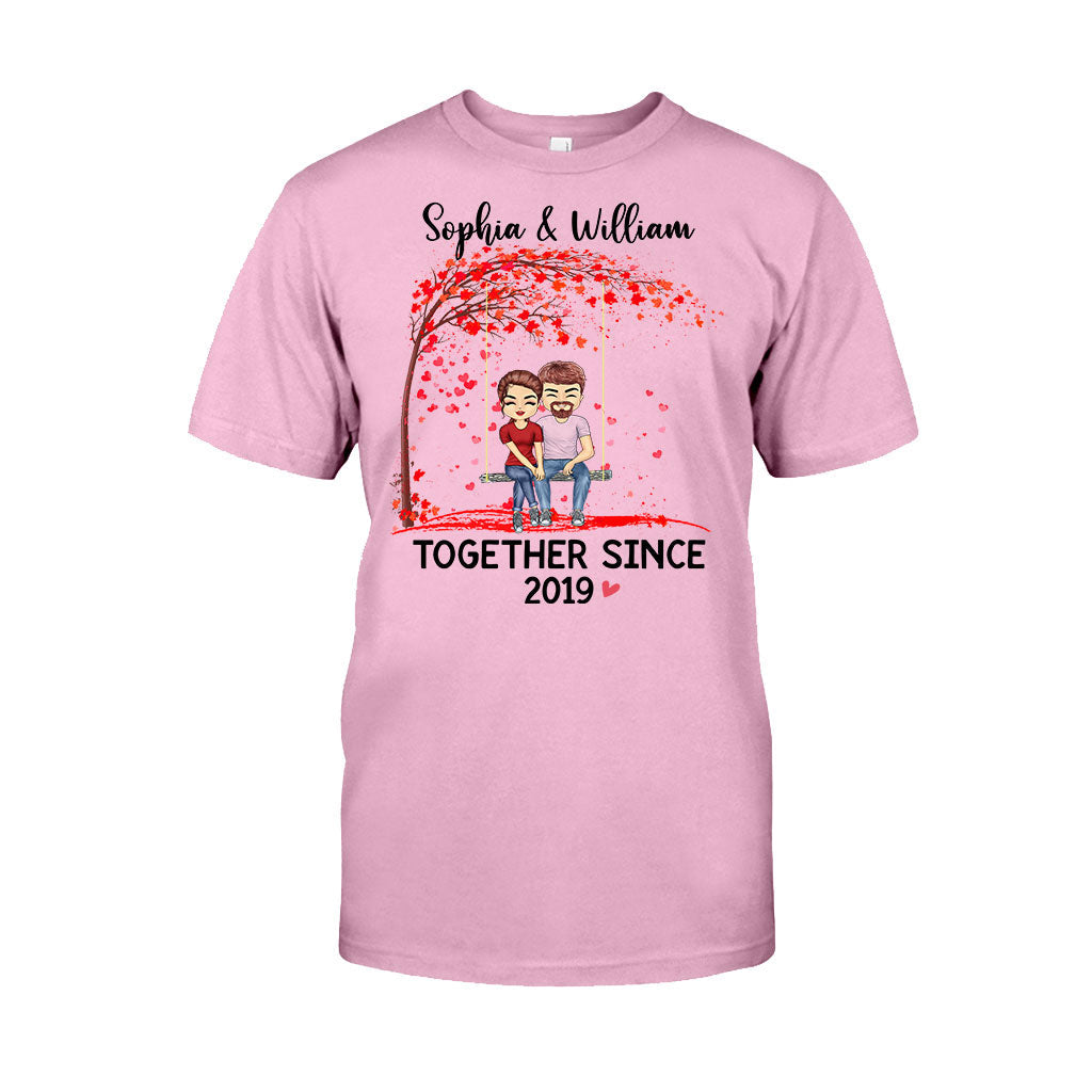 Together Since - Personalized Couple T-shirt and Hoodie