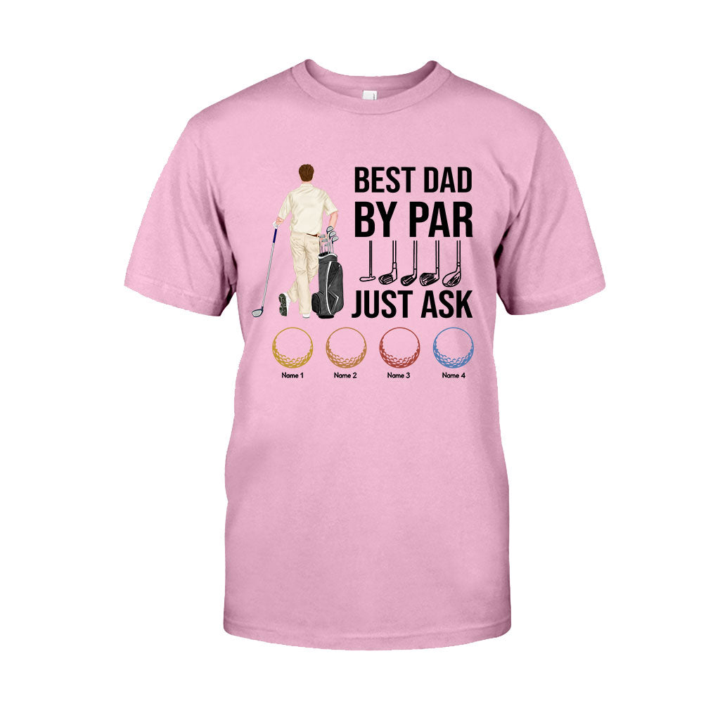 Meilleur papa selon le par - T-shirt et sweat à capuche de golf personnalisés pour la fête des pères