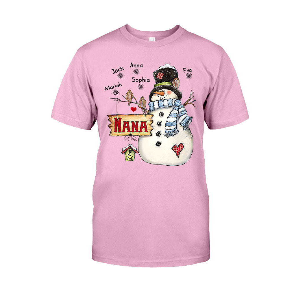 T-shirt et sweat à capuche personnalisés « Nana Snowman » pour grand-mère