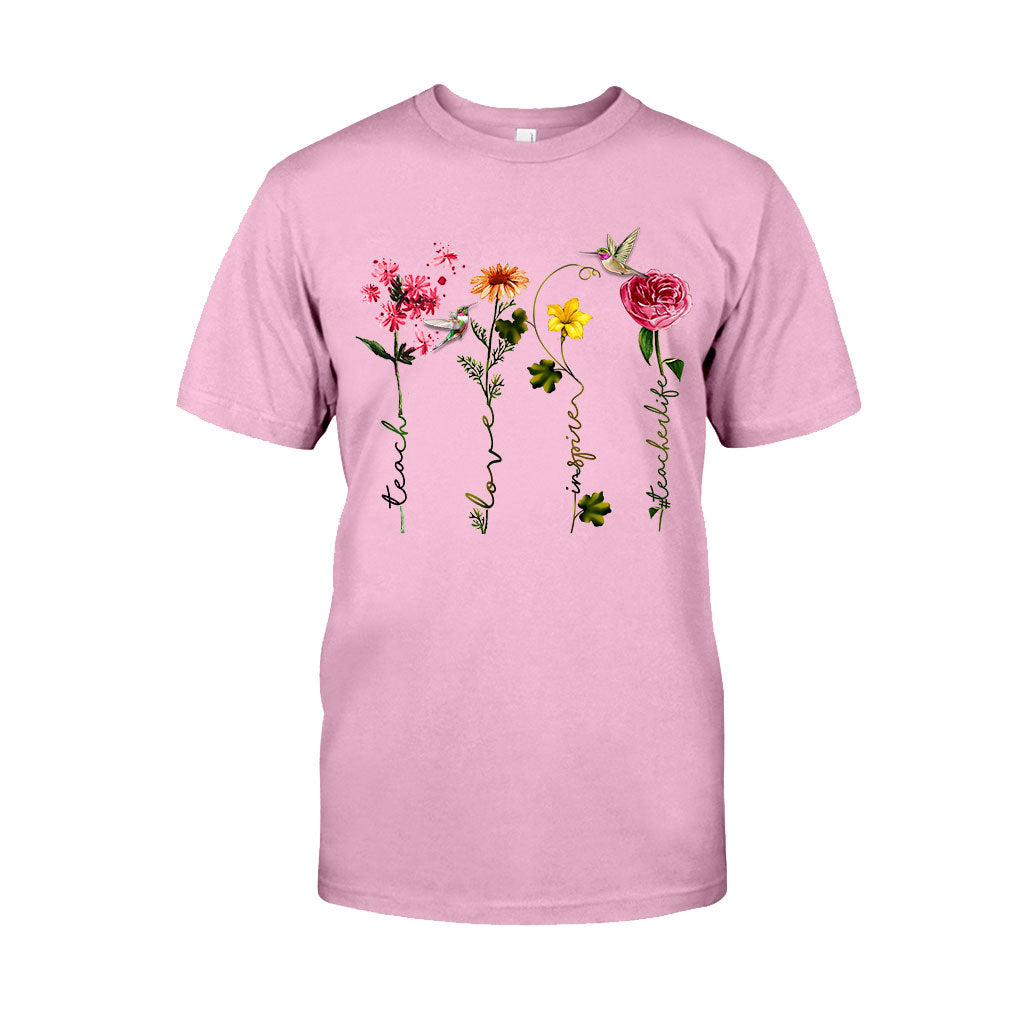 Enseigner, aimer, inspirer - T-shirt et sweat à capuche personnalisés pour enseignants