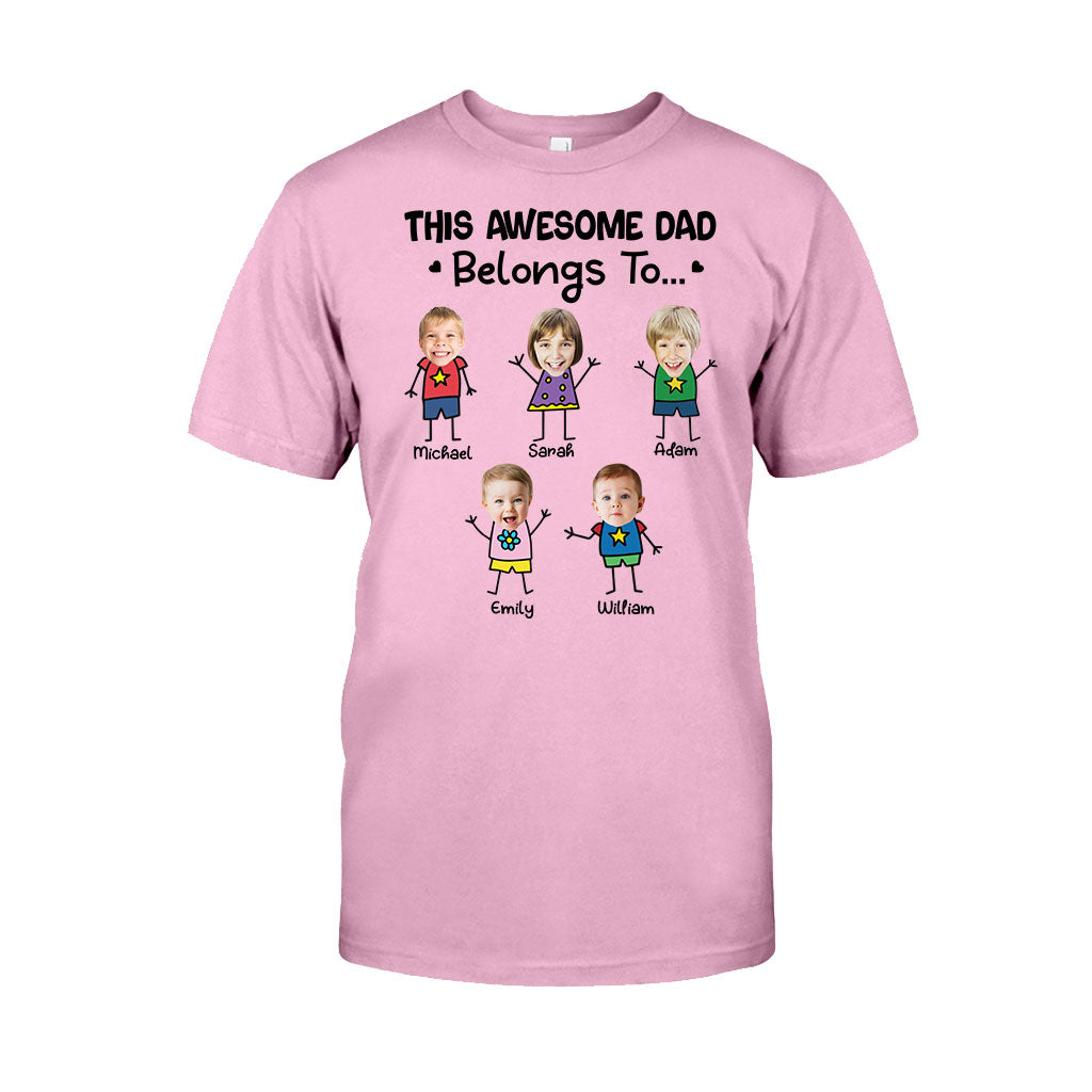 Ce papa génial appartient à - T-shirt et sweat à capuche personnalisés pour papa