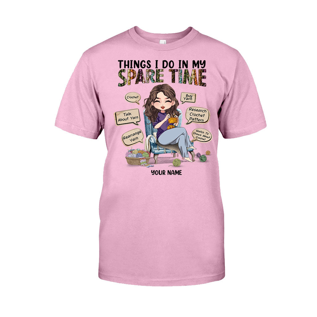 Ce que je fais pendant mon temps libre - T-shirt et sweat à capuche personnalisés au crochet