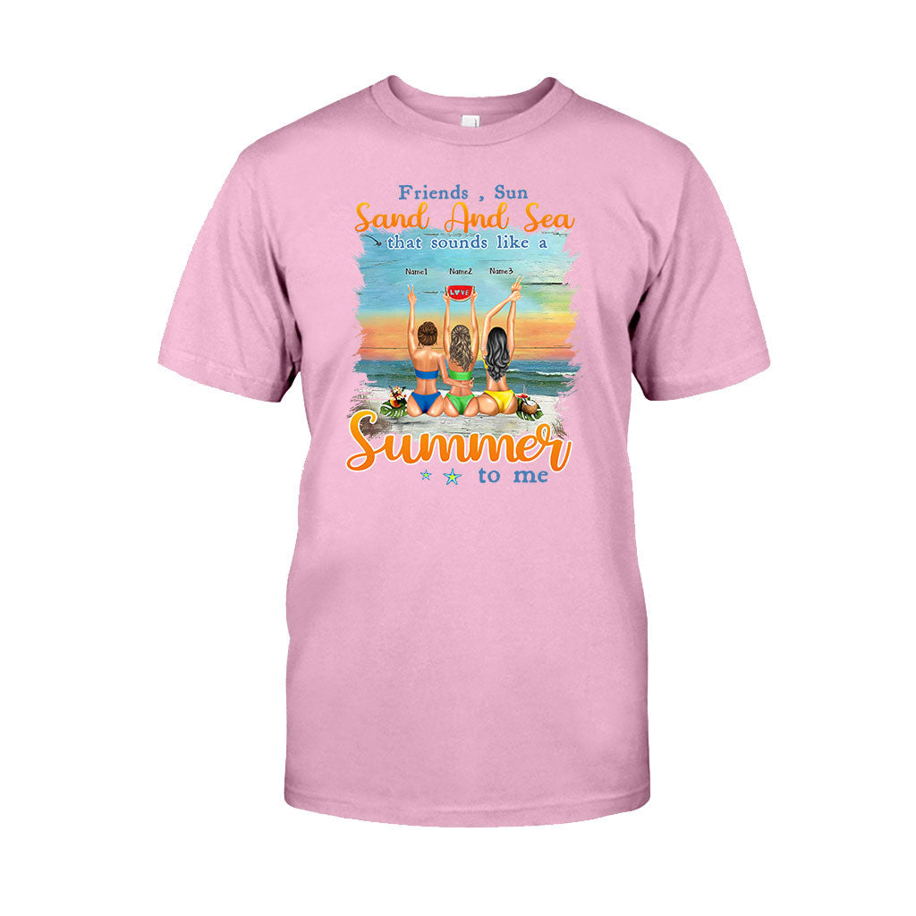 Je t'aime jusqu'à la plage et retour - T-shirt et sweat à capuche personnalisés pour meilleure amie