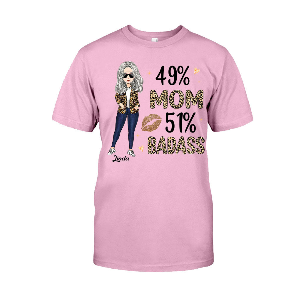 49 % Maman 51 % Badass - T-shirt et sweat à capuche personnalisés pour la fête des mères