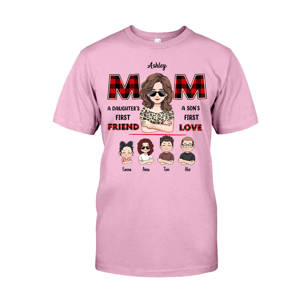 Maman, première amie, premier amour - T-shirt et sweat à capuche personnalisés « Maman, première amie, premier amour »