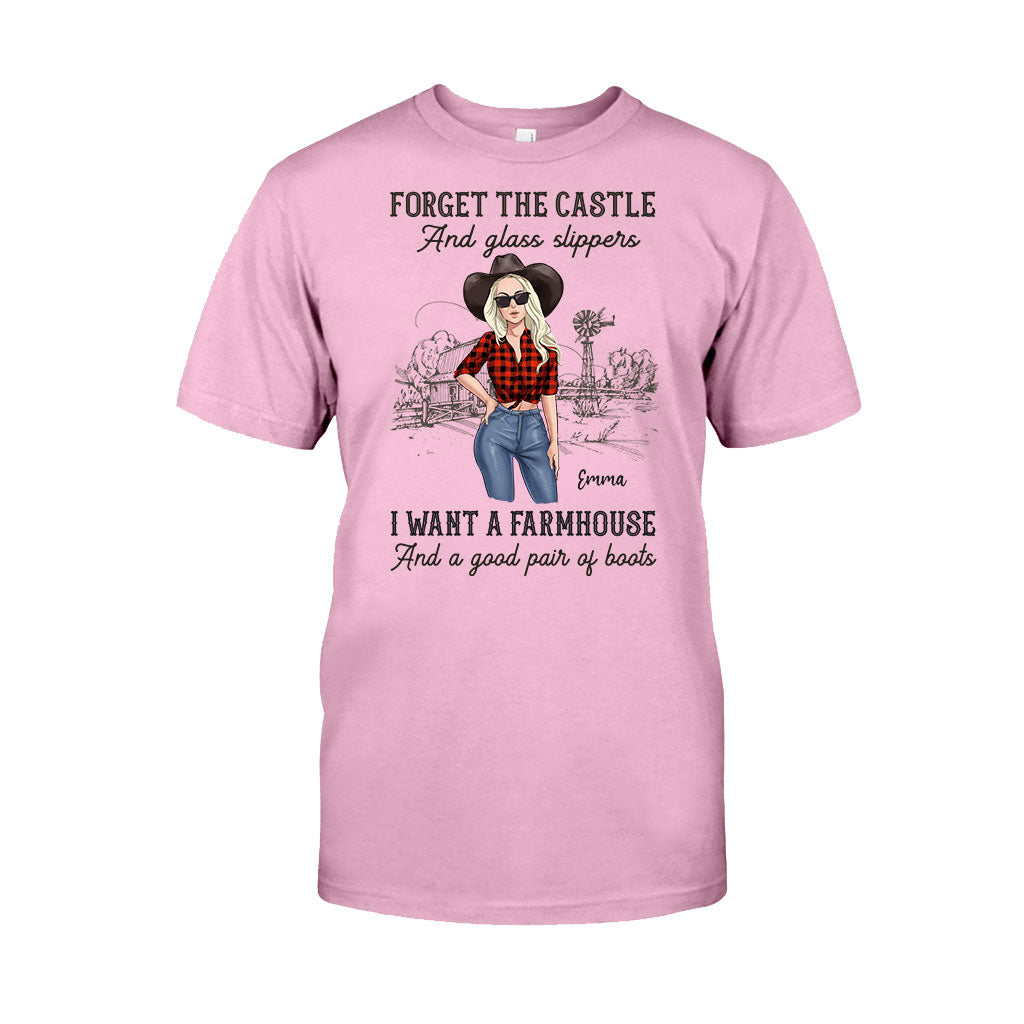 Je veux une ferme et une bonne paire de bottes - T-shirt et sweat à capuche personnalisés avec motif cheval