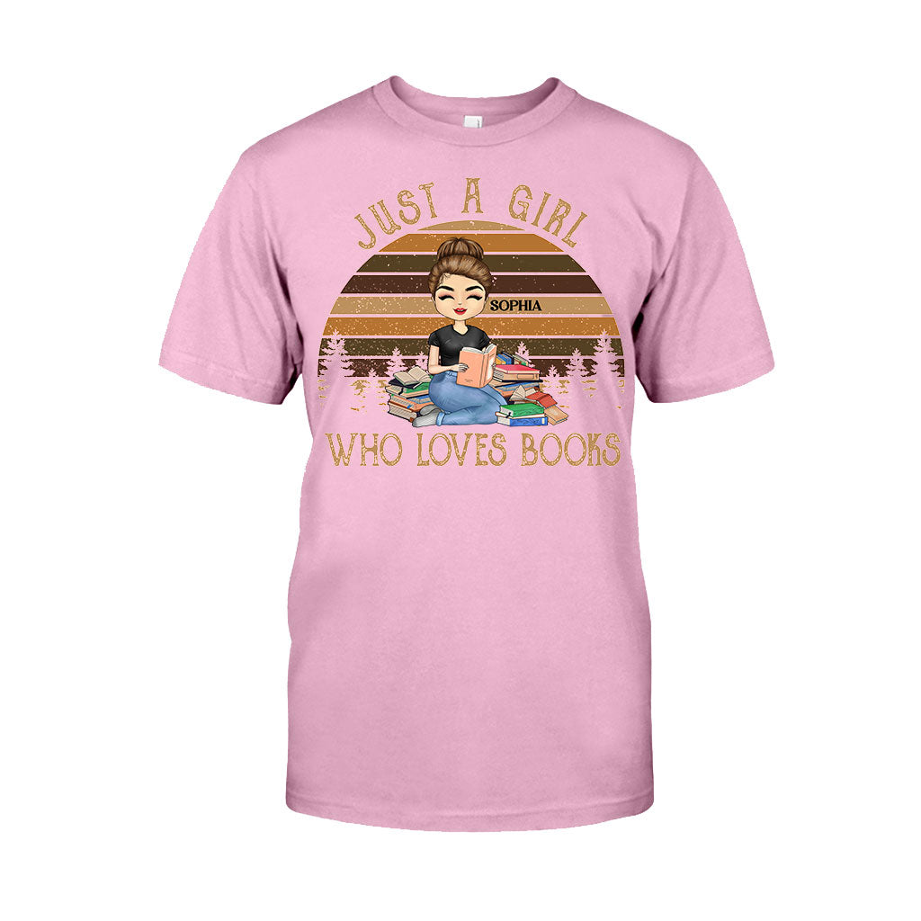 Juste une fille qui aime les livres - T-shirt et sweat à capuche personnalisés sur le thème des livres