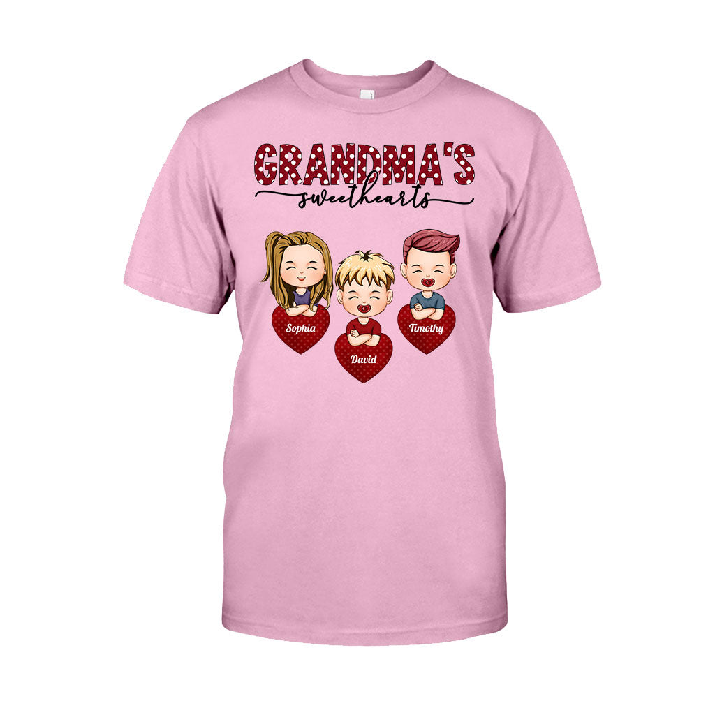 Les amoureux de grand-mère - T-shirt et sweat à capuche personnalisés pour la Saint-Valentin.