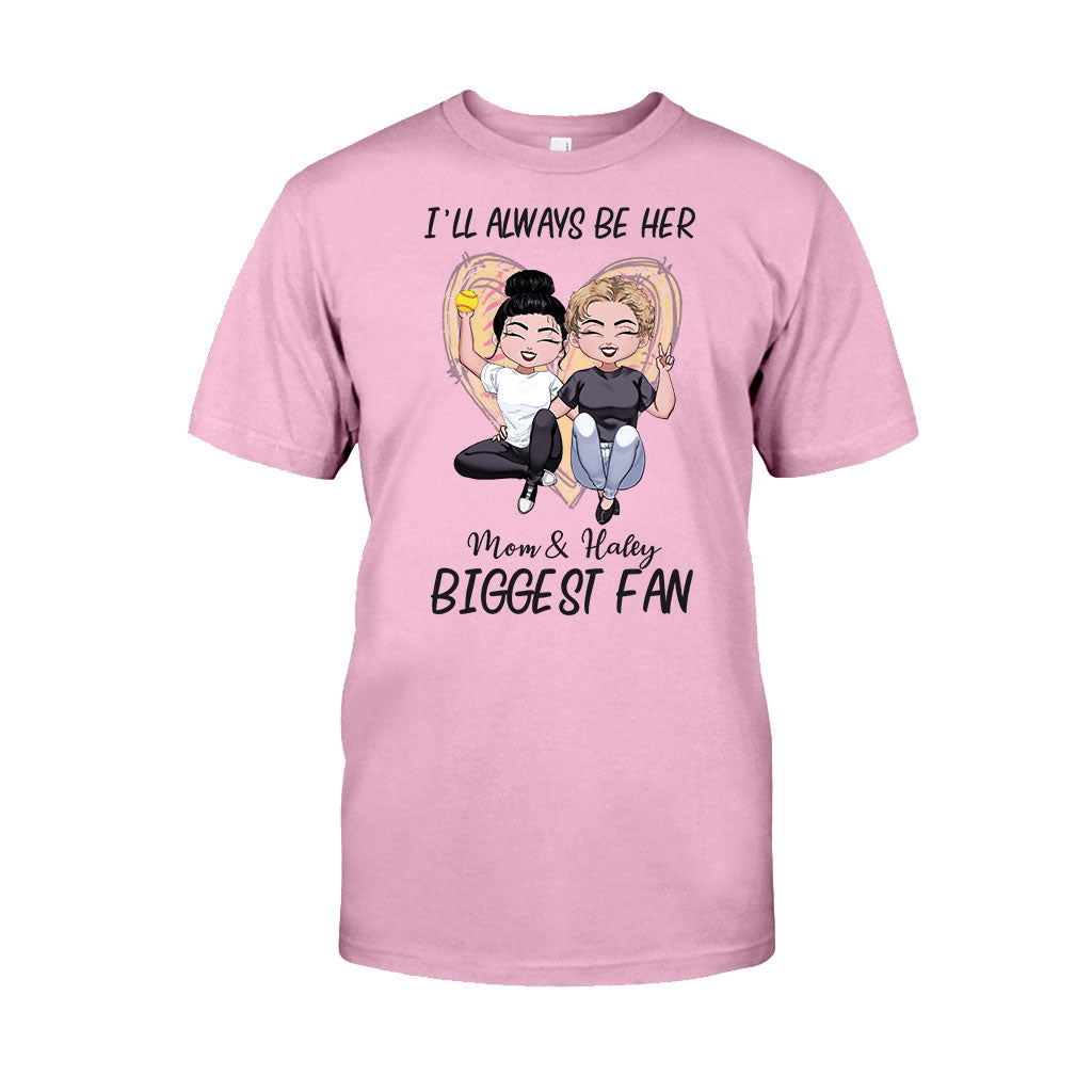 Sois toujours la plus grande fan - T-shirt et sweat à capuche de softball personnalisés pour la fête des mères