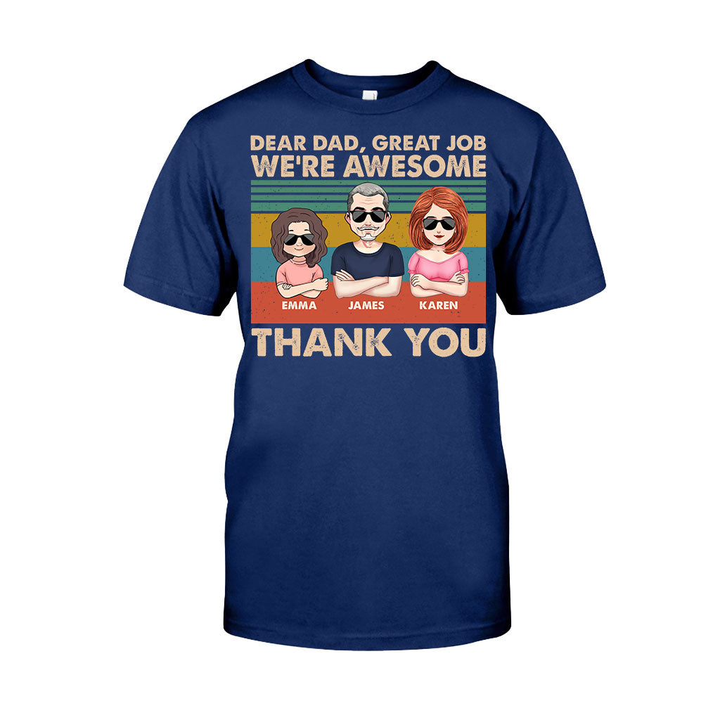 Cher papa, super boulot ! On est géniaux ! Merci ! - Cadeau pour papa, grand-père - T-shirt et sweat à capuche personnalisés