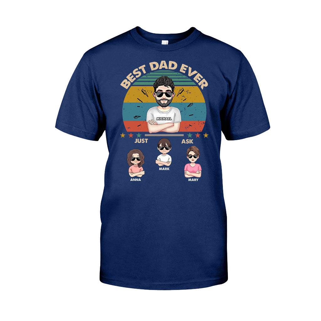 Meilleur papa du monde - Cadeau pour papa, maman, grand-père, grand-mère - T-shirt et sweat à capuche personnalisés