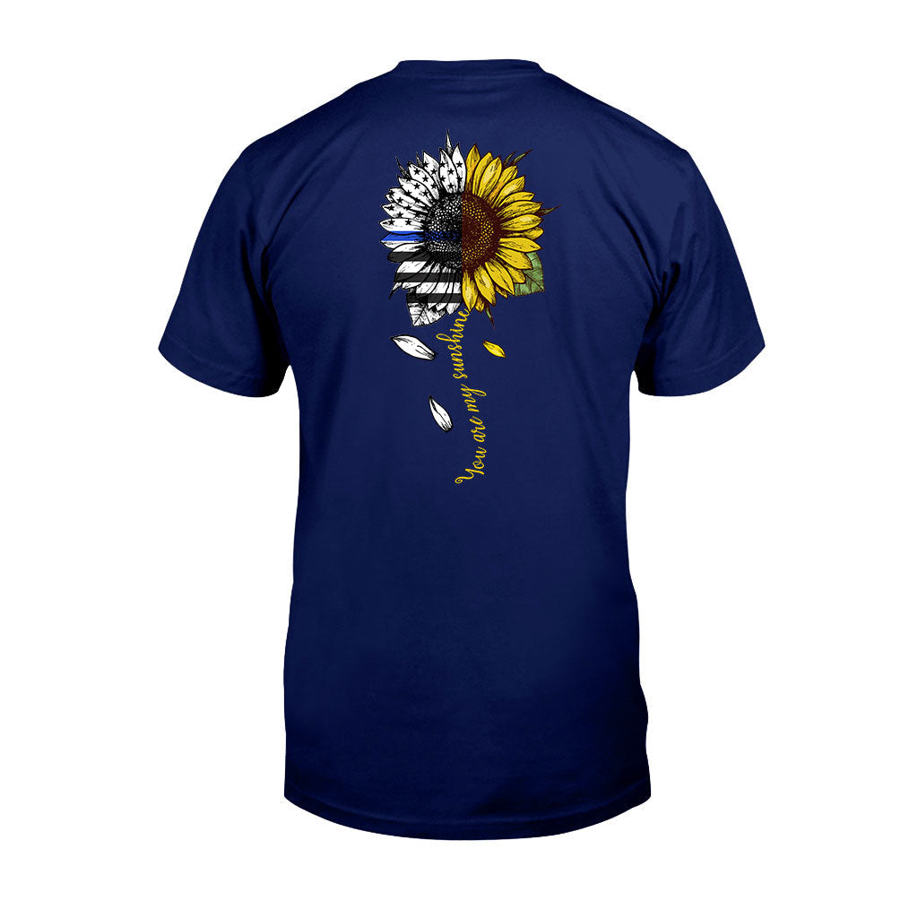Tu es mon soleil tournesol - T-shirt et sweat à capuche Blue Line Police Officer 1121