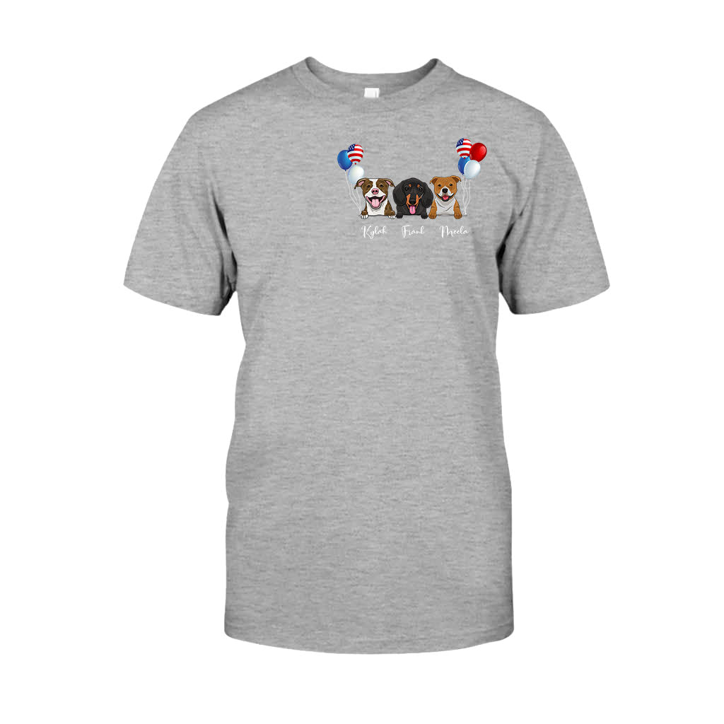 La vie est plus belle avec des chiens - T-shirt et sweat à capuche personnalisés pour la fête de l'Indépendance