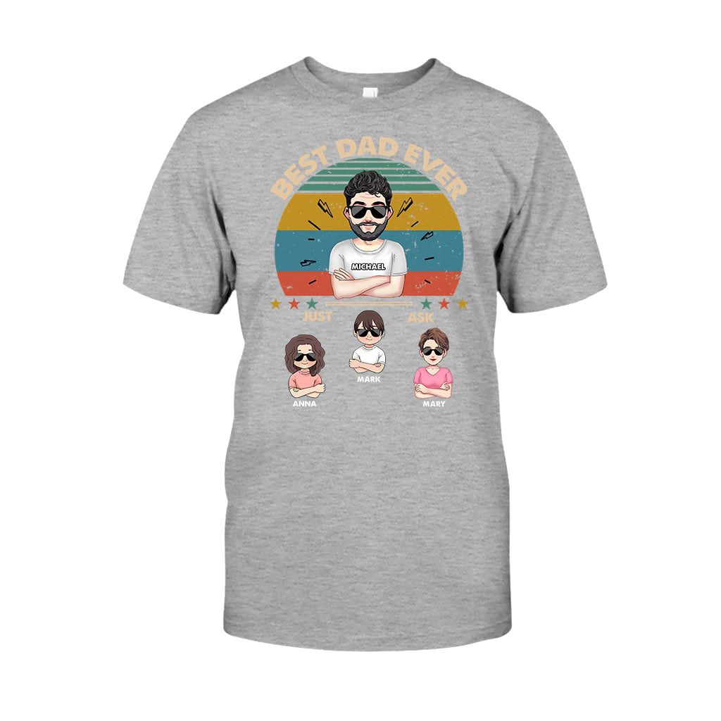 Meilleur papa du monde - Cadeau pour papa, maman, grand-père, grand-mère - T-shirt et sweat à capuche personnalisés