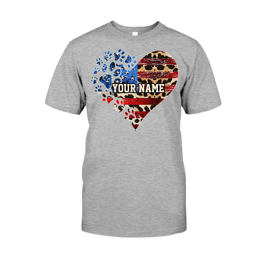 T-shirt et sweat à capuche personnalisés pour chien « Maman Chat de Juillet » - Fête de l'Indépendance