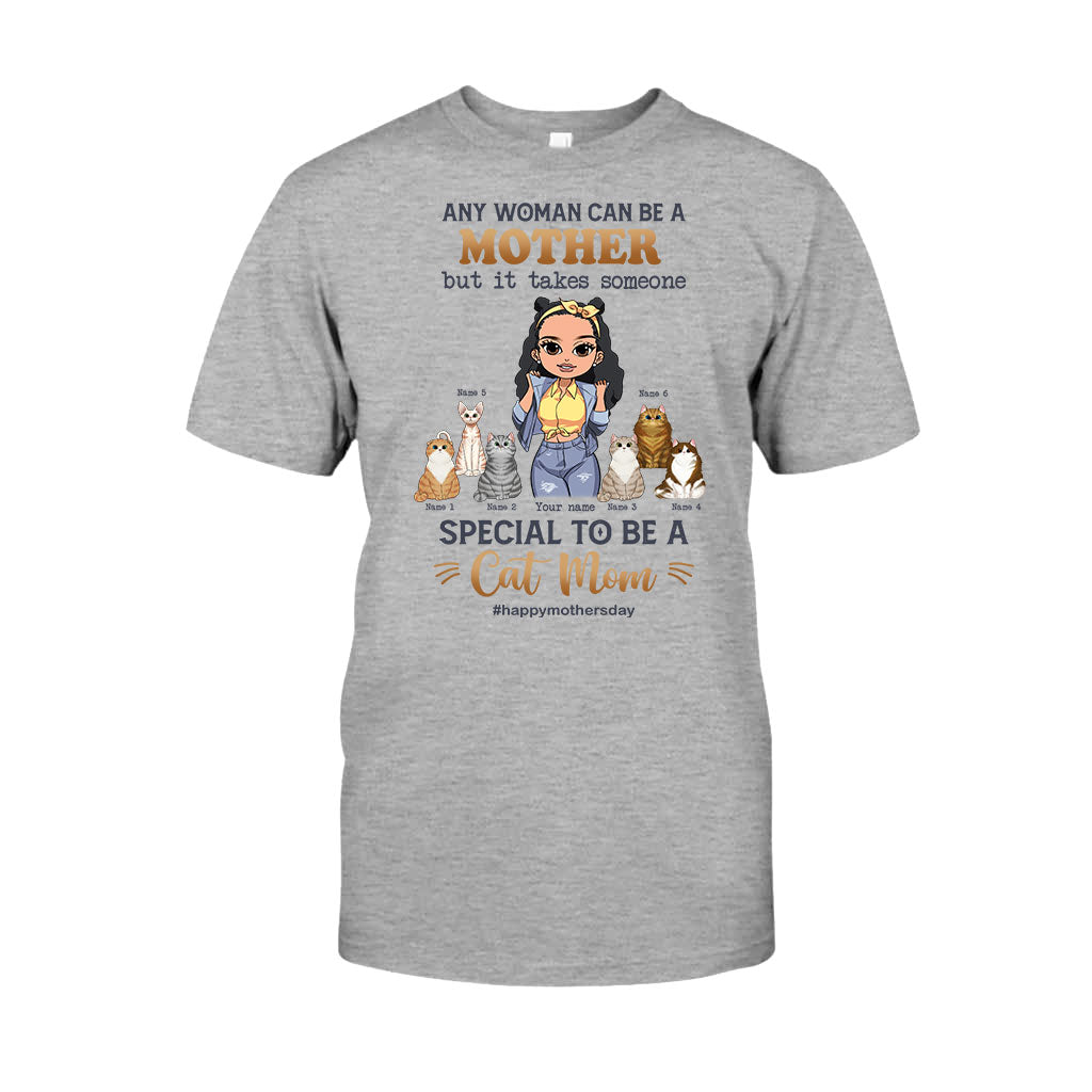 Toute femme peut être une maman chat spéciale - T-shirt et sweat à capuche personnalisés pour chats