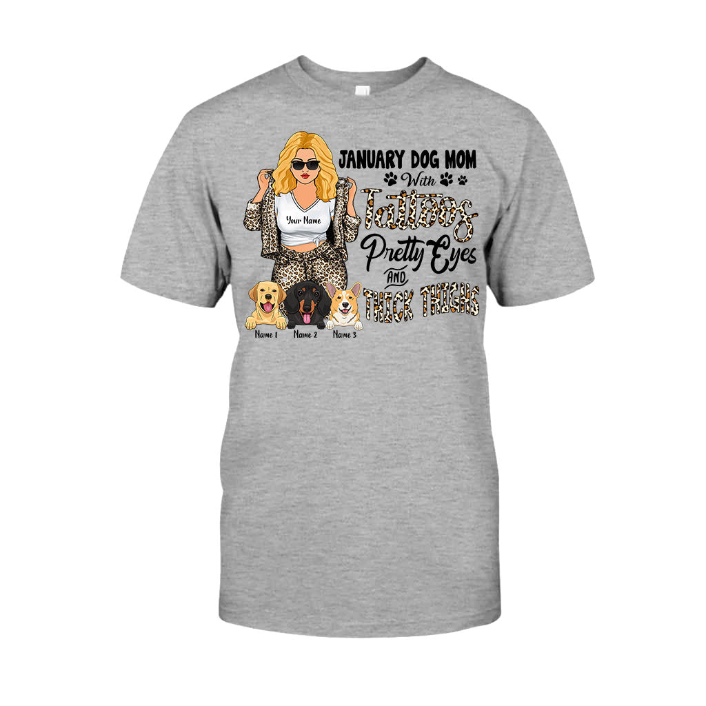 Maman chienne tatouée aux jolis yeux et aux cuisses bien charnues - T-shirt et sweat à capuche personnalisés pour la fête des mères