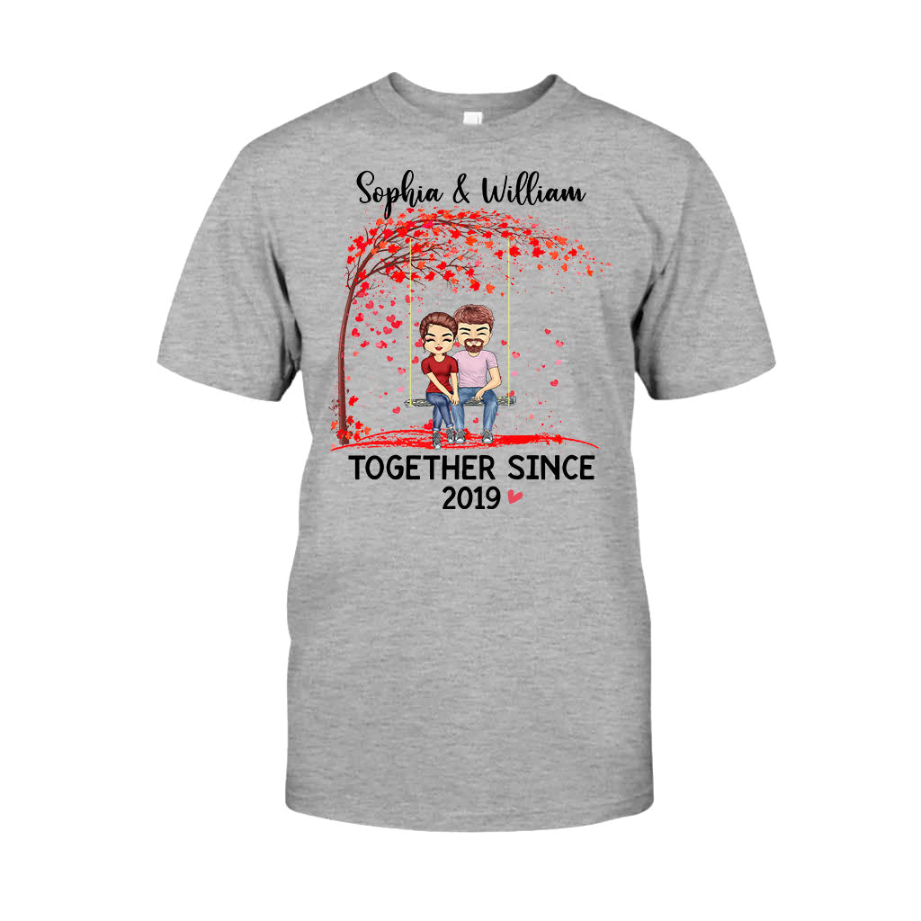Together Since - Personalized Couple T-shirt and Hoodie