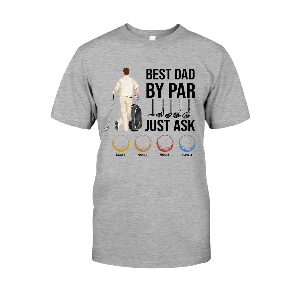Meilleur papa selon le par - T-shirt et sweat à capuche de golf personnalisés pour la fête des pères