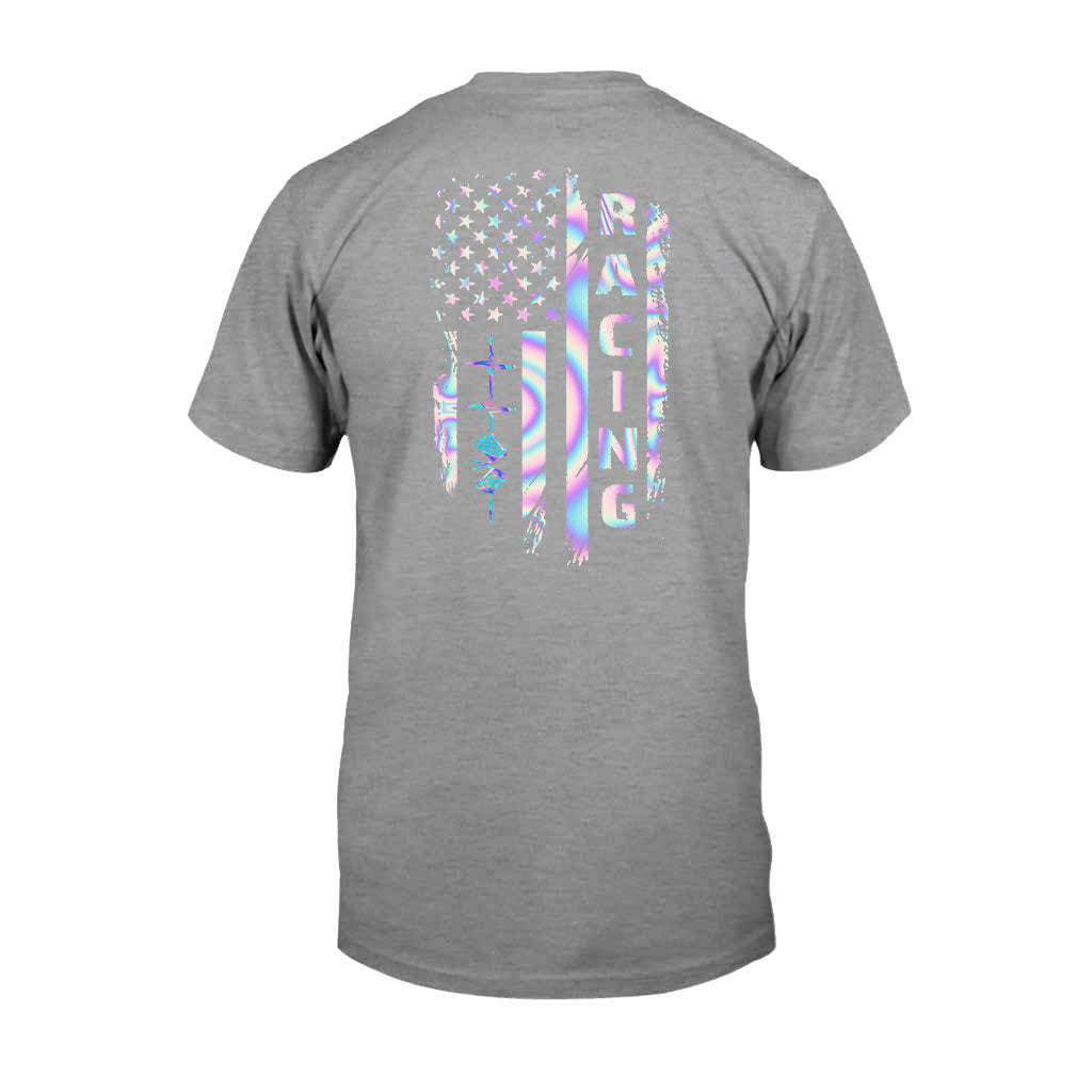 J'adore la course automobile - T-shirt et sweat à capuche personnalisés pour la fête de l'Indépendance