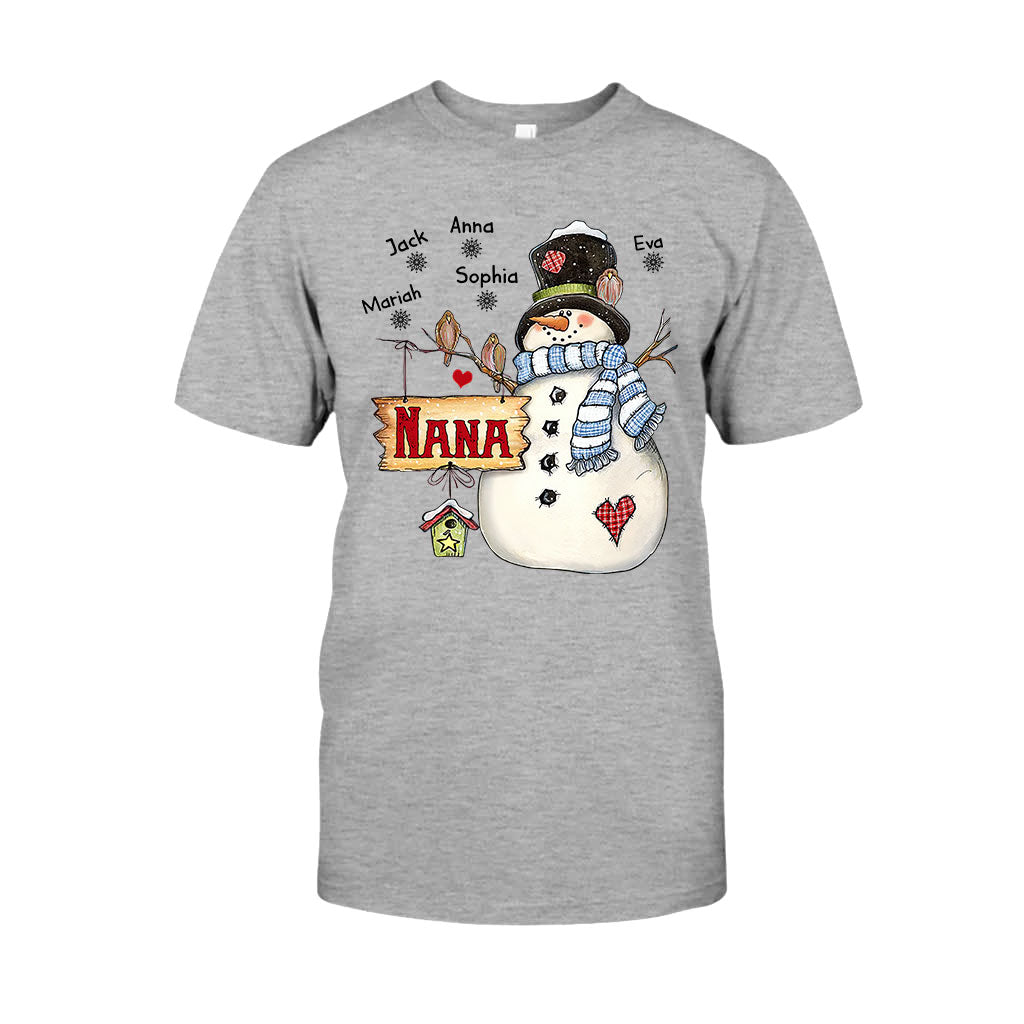 T-shirt et sweat à capuche personnalisés « Nana Snowman » pour grand-mère