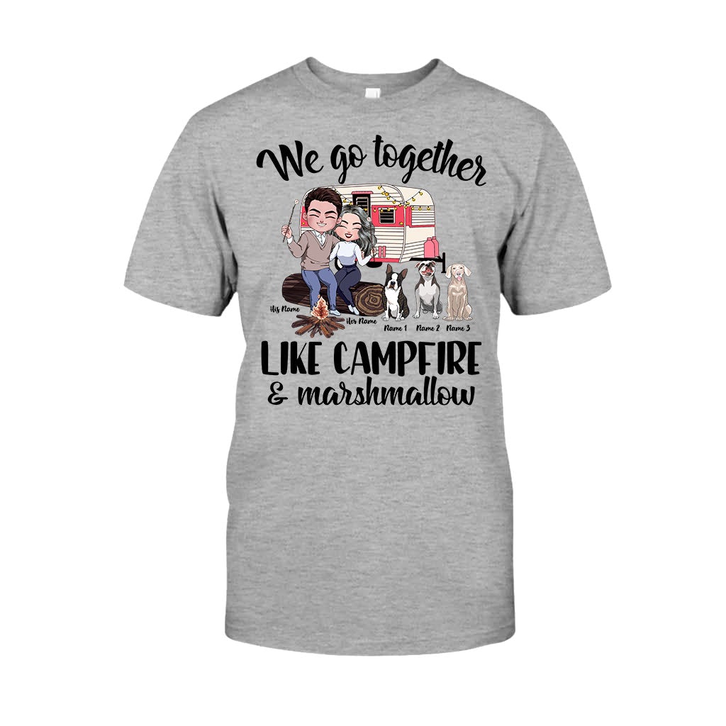 You And Me And The Dogs And The Campfire - Personalized Camping T-shirt and Hoodie