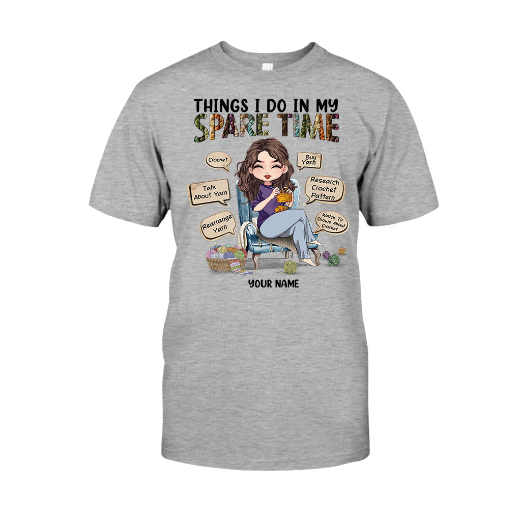 Ce que je fais pendant mon temps libre - T-shirt et sweat à capuche personnalisés au crochet