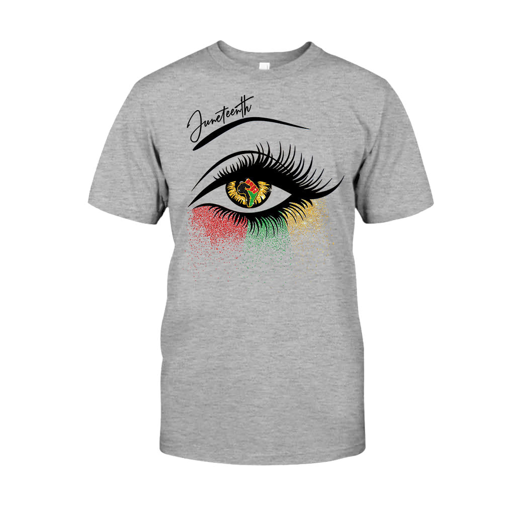 Juneteenth - T-shirt et sweat à capuche afro-américains avec imprimé à paillettes imitation 112021