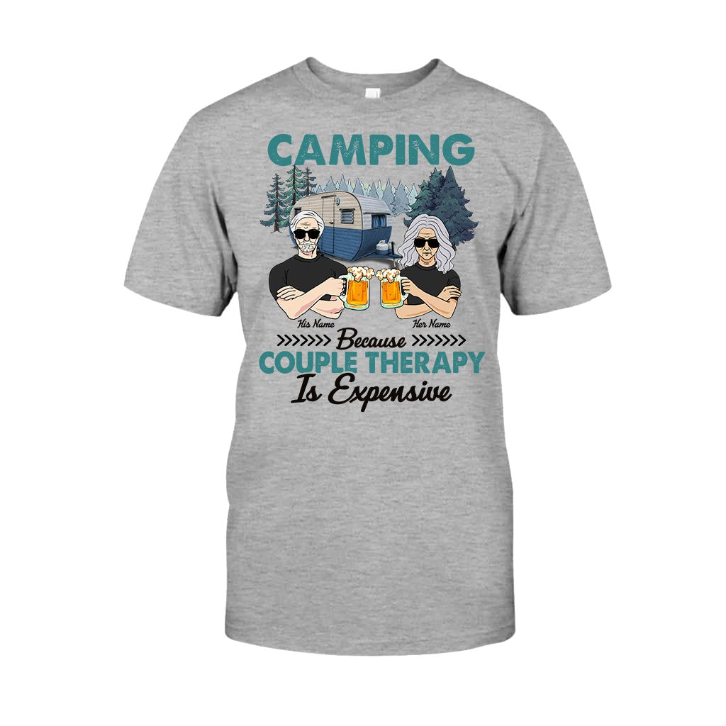 Camping Because Couple Therapy Is Expensive - Personalized T-shirt and Hoodie