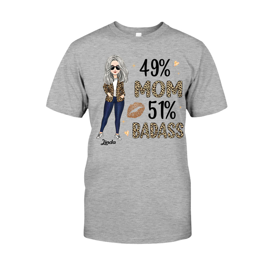 49 % Maman 51 % Badass - T-shirt et sweat à capuche personnalisés pour la fête des mères