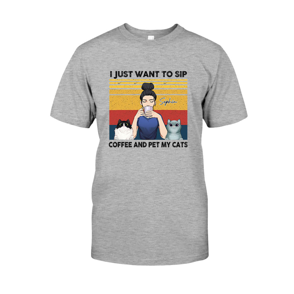 Café pour mamans de chats - T-shirt et sweat à capuche personnalisés pour chats