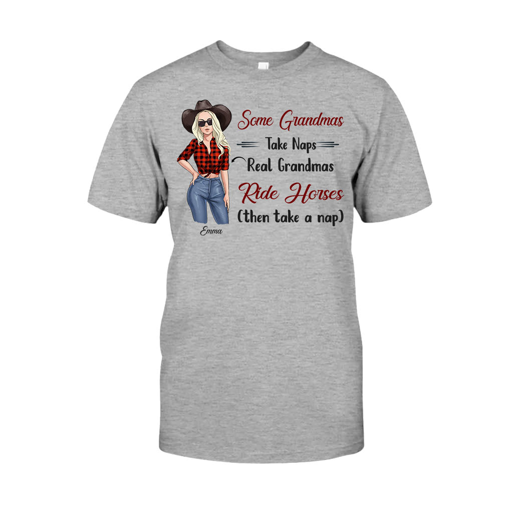 Les vraies grand-mères montent à cheval - T-shirt et sweat à capuche personnalisés pour la fête des mères