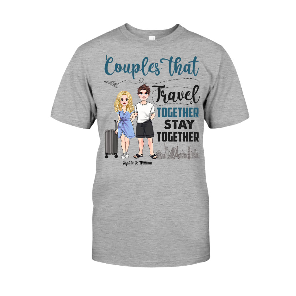 Couple qui voyage ensemble - T-shirt et sweat à capuche de voyage personnalisés