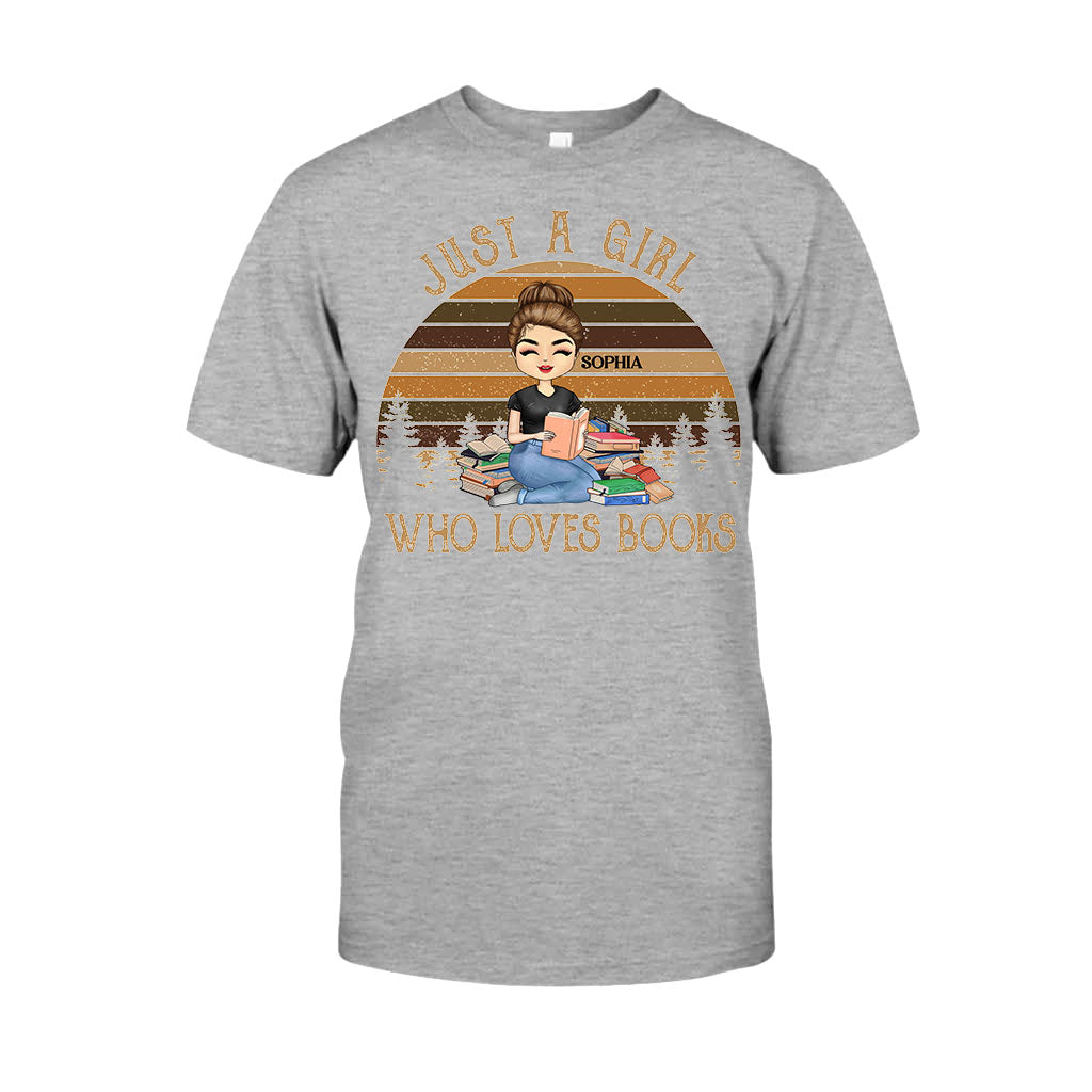 Juste une fille qui aime les livres - T-shirt et sweat à capuche personnalisés sur le thème des livres