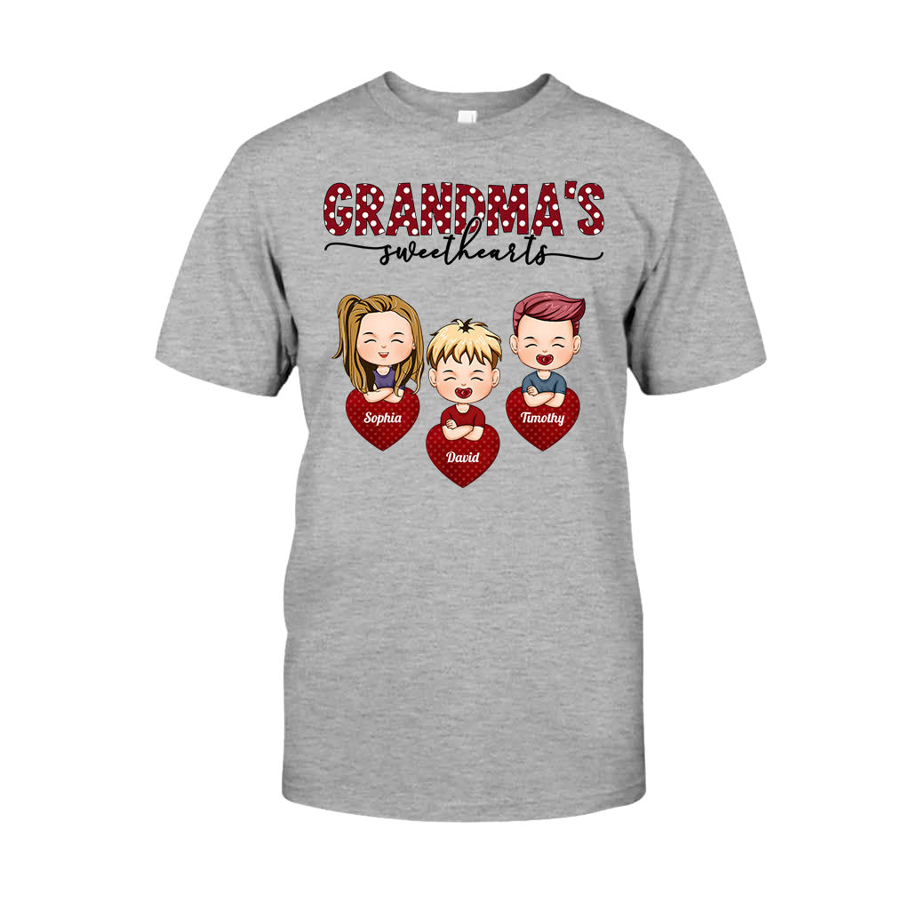 Les amoureux de grand-mère - T-shirt et sweat à capuche personnalisés pour la Saint-Valentin.