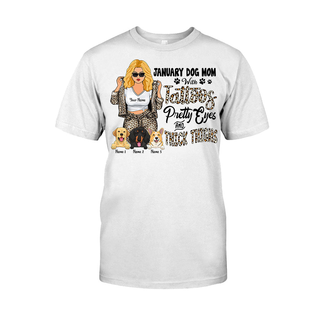 Maman chienne tatouée aux jolis yeux et aux cuisses bien charnues - T-shirt et sweat à capuche personnalisés pour la fête des mères