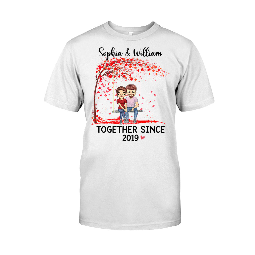 Together Since - Personalized Couple T-shirt and Hoodie