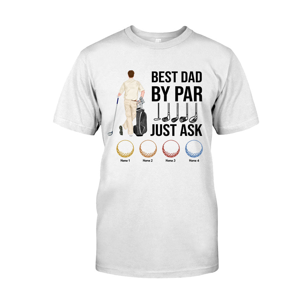 Meilleur papa selon le par - T-shirt et sweat à capuche de golf personnalisés pour la fête des pères