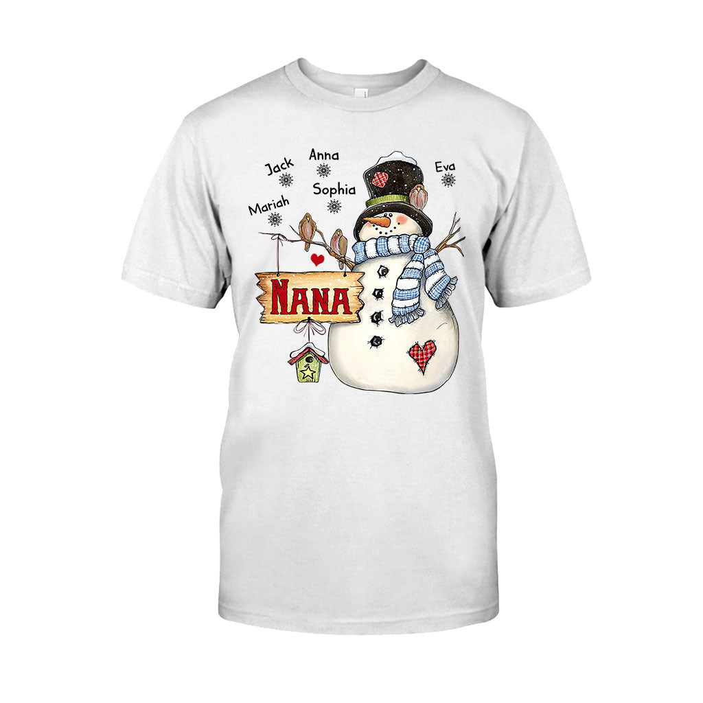 T-shirt et sweat à capuche personnalisés « Nana Snowman » pour grand-mère