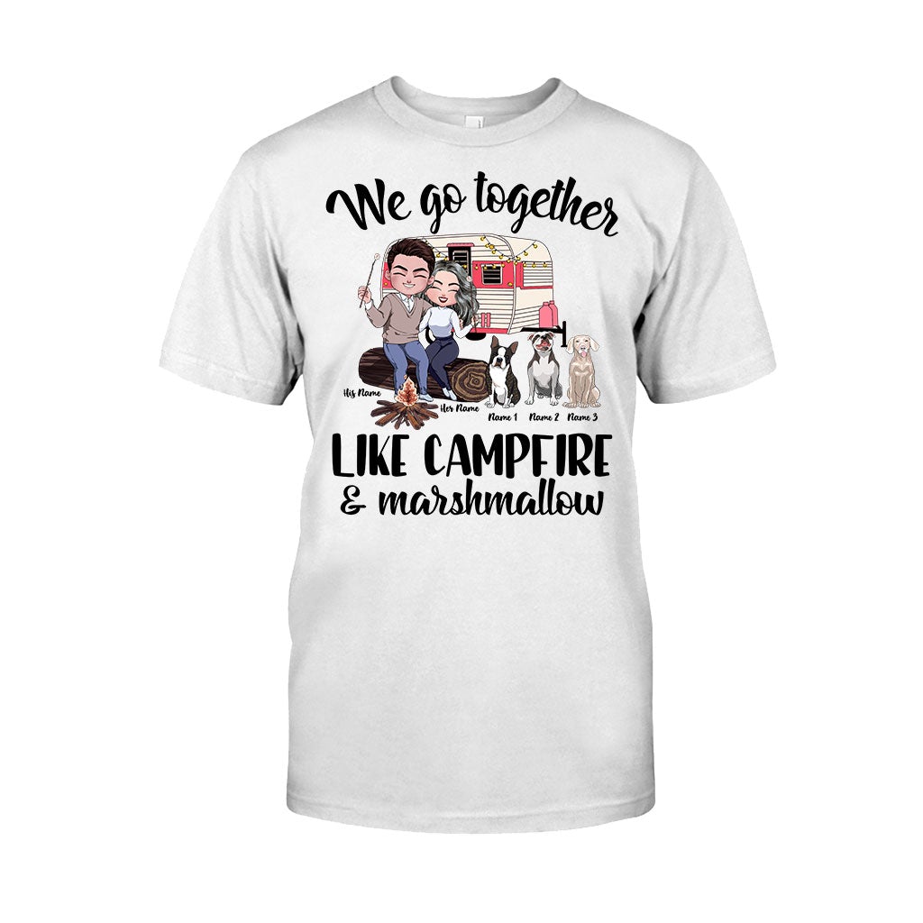 You And Me And The Dogs And The Campfire - Personalized Camping T-shirt and Hoodie