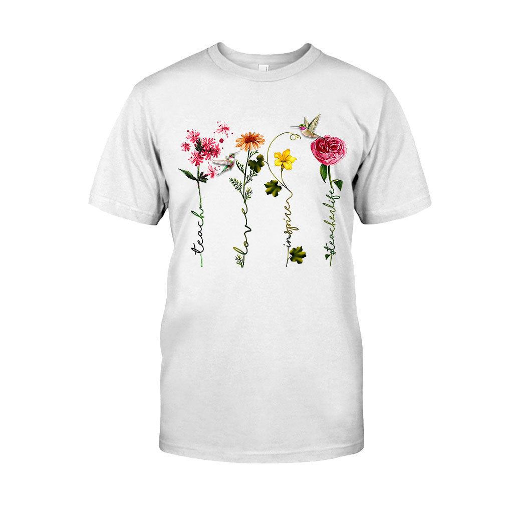 Enseigner, aimer, inspirer - T-shirt et sweat à capuche personnalisés pour enseignants