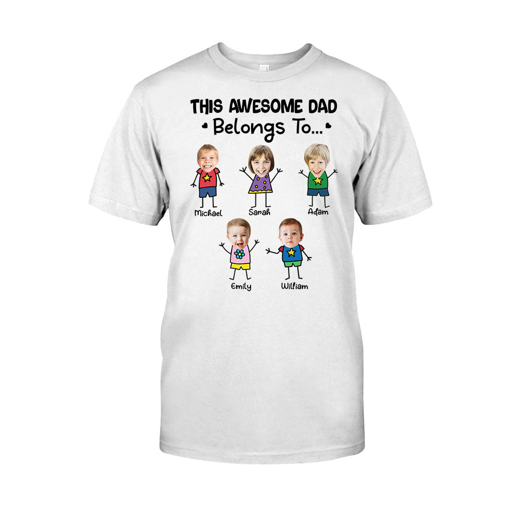 Ce papa génial appartient à - T-shirt et sweat à capuche personnalisés pour papa