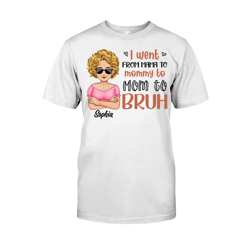 Je suis passé de maman à frère - T-shirt et sweat à capuche personnalisés pour la fête des mères
