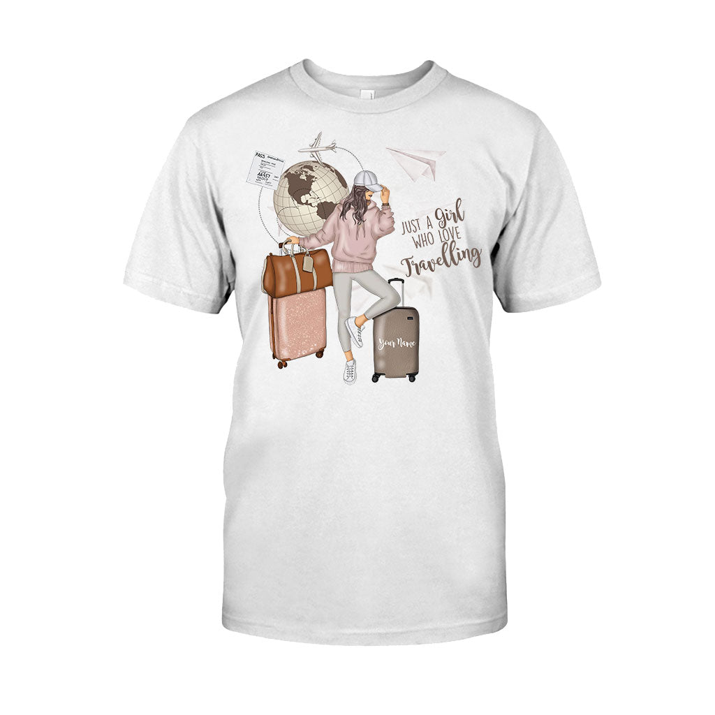 Juste une fille qui aime voyager - T-shirt et sweat à capuche personnalisés